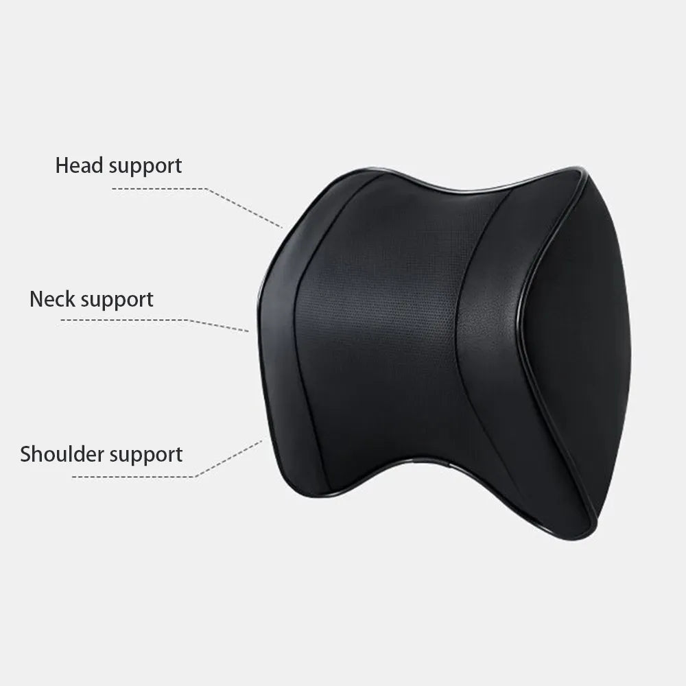 Car Neck Headrest Pillow Rest Head Support Cushion Car Breathable Memory Foam Slow Rebound Guard Car Lumbar Pillow Universal