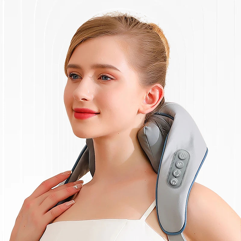 high quality electric wireless neck and shoulder massager portable Trapezius Knead the deep muscles relieve pain