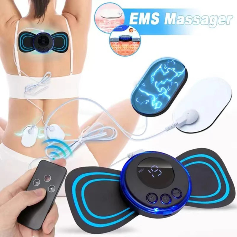 Neck Massager EMS Muscle Stimulator Electric Cervical Massage Patch Low Frequency Pulse Massage Pads Pain Relief Relaxation Tool