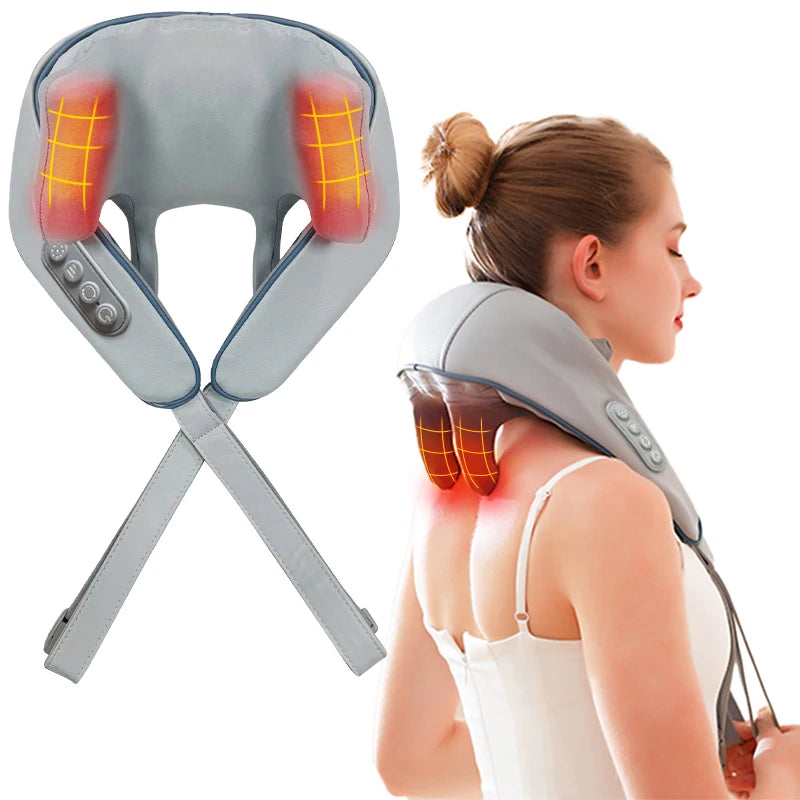 high quality electric wireless neck and shoulder massager portable Trapezius Knead the deep muscles relieve pain