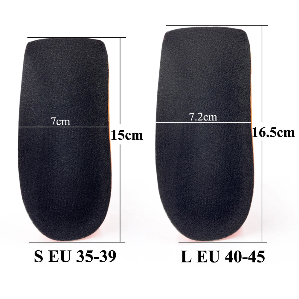 Orthopedic Half Insoles For Plantar Fasciitis Pain Relief Heel Pad Sports Running Soft Elastic Shock Absorption Heel Foot Insert