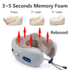 RLESMEN U Shaped Electric Massage Pillow Memory Foam Soft Neck Massager Sleeping Travel Airplane Pillows Cervical Health Care