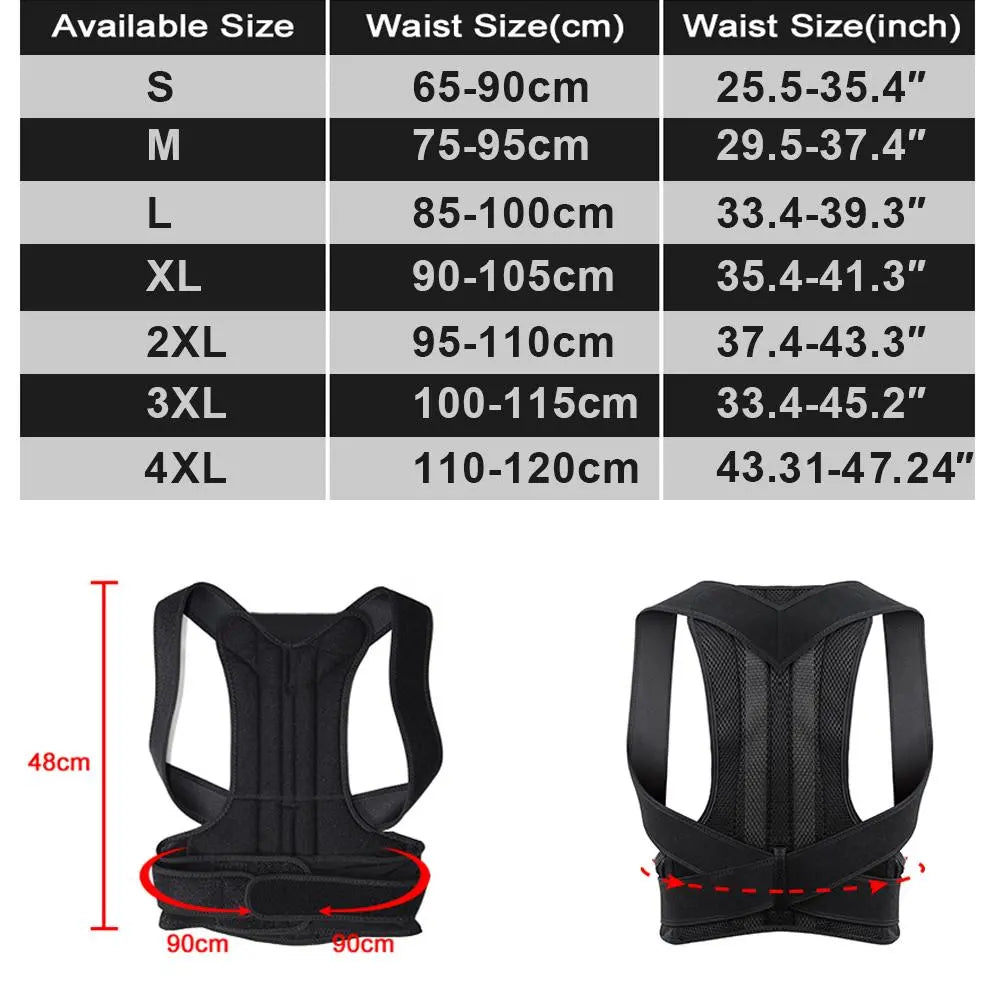 Adjustable Back Shoulder Posture Corrector Belt Clavicle Spine Support Reshape Your Body Home Office Sport Upper Back Neck Brace