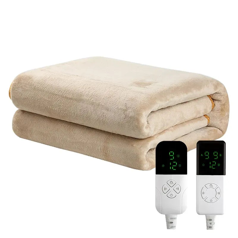 220V Coral Fleece Throw Heated Electric Sheet ThickenThermostat Electric Blankets Security Electric Heating Blanket Mattress