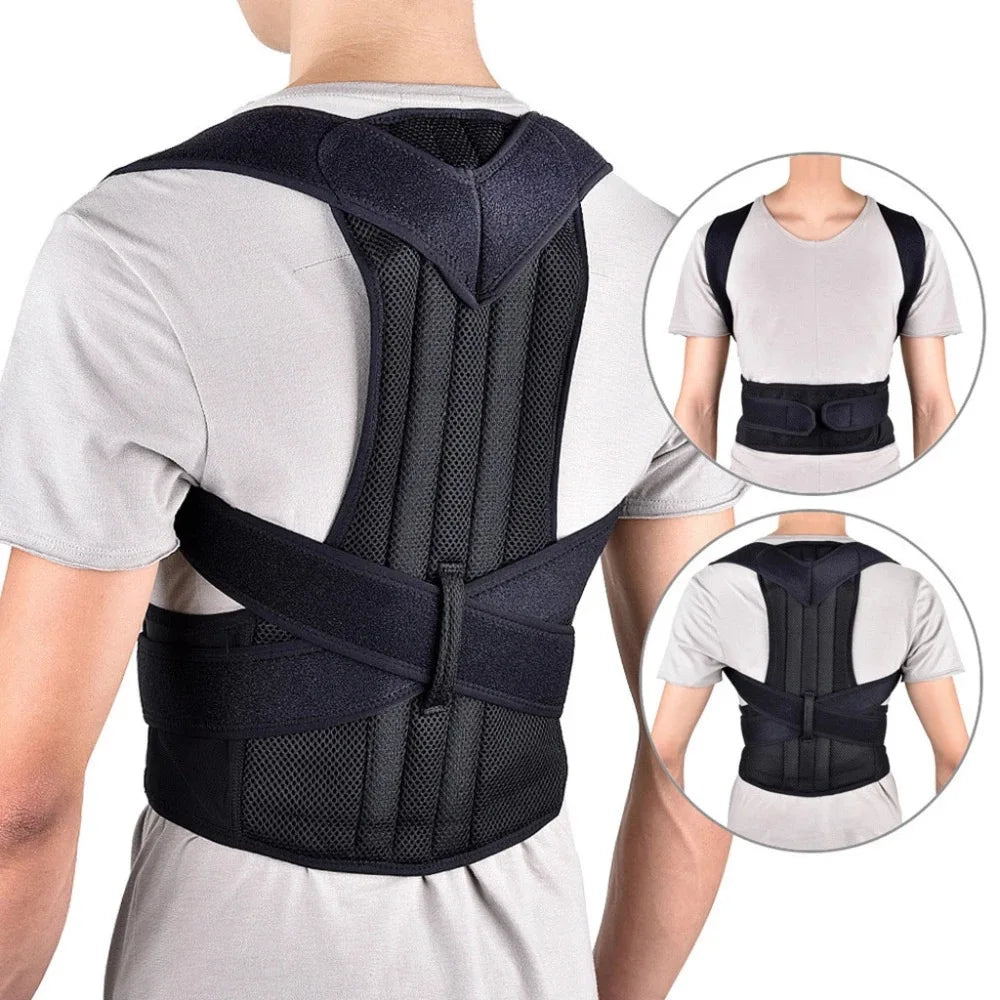 Adjustable Back Shoulder Posture Corrector Belt Clavicle Spine Support Reshape Your Body Home Office Sport Upper Back Neck Brace